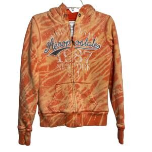 Aeropostale  Full Zip‎ Hoodie Hand Dyed M (2621)